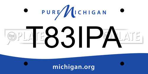 T83IPA Michigan License Plate