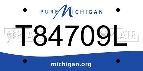 T84709L Michigan License Plate