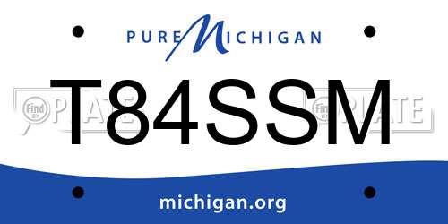 T84SSM Michigan License Plate