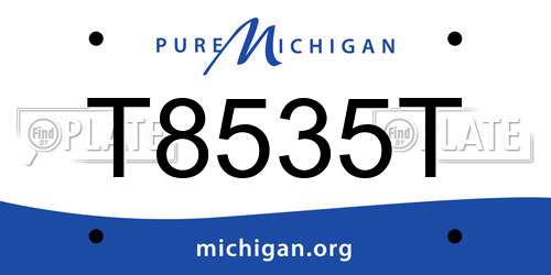 T8535T Michigan License Plate