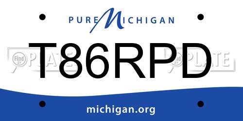 T86RPD Michigan License Plate