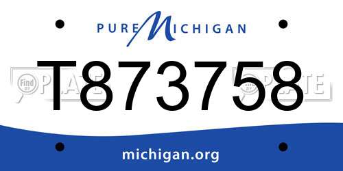 T873758 Michigan License Plate
