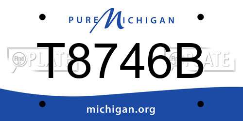 T8746B Michigan License Plate