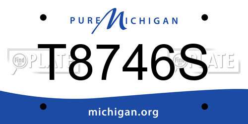 T8746S Michigan License Plate