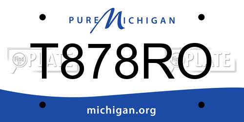 T878RO Michigan License Plate