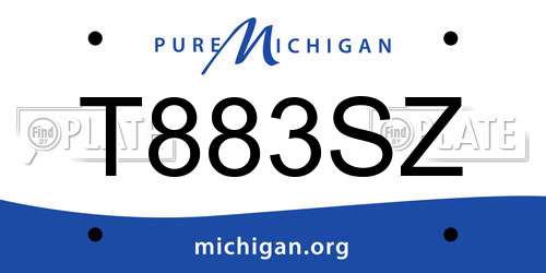 T883SZ Michigan License Plate