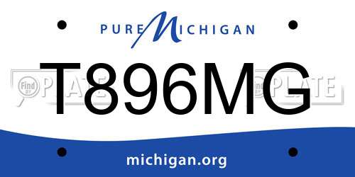 T896MG Michigan License Plate