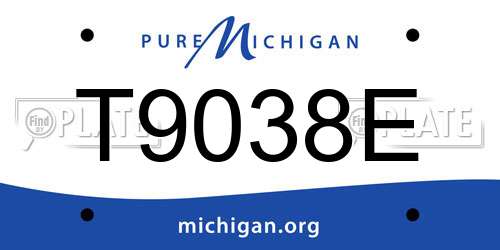 T9038E Michigan License Plate