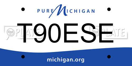 T90ESE Michigan License Plate