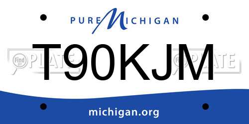 T90KJM Michigan License Plate