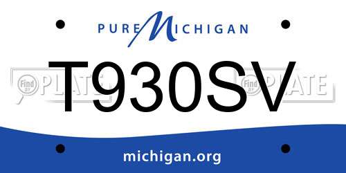 T930SV Michigan License Plate