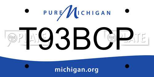T93BCP Michigan License Plate