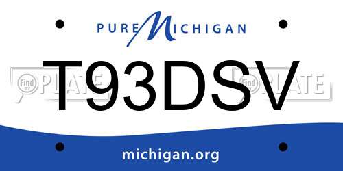 T93DSV Michigan License Plate
