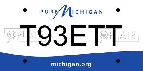 T93ETT Michigan License Plate