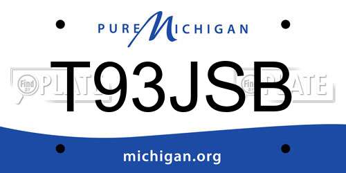 T93JSB Michigan License Plate