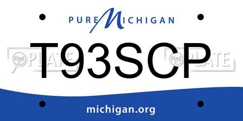 T93SCP Michigan License Plate
