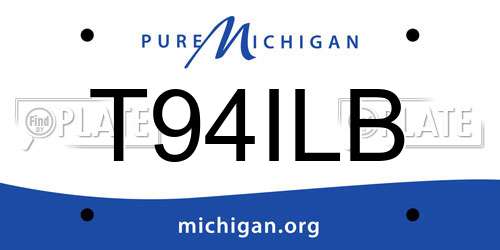 T94ILB Michigan License Plate