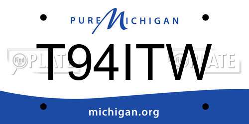 T94ITW Michigan License Plate
