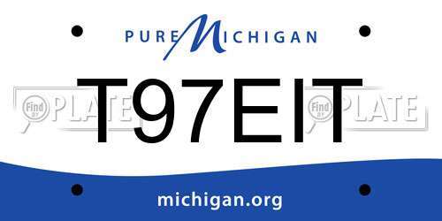 T97EIT Michigan License Plate
