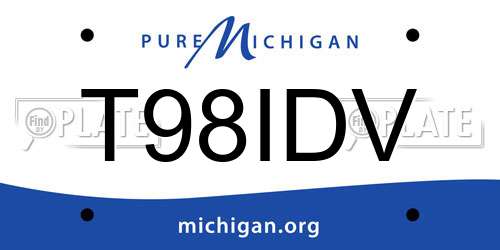 T98IDV Michigan License Plate