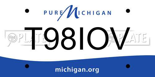 T98IOV Michigan License Plate
