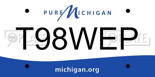 T98WEP Michigan License Plate