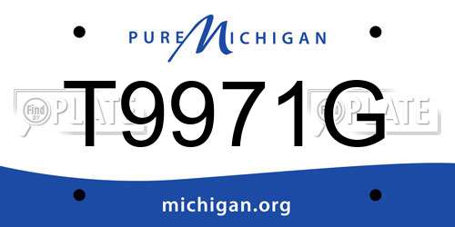 T9971G Michigan License Plate