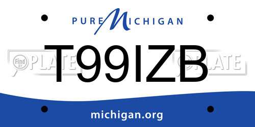 T99IZB Michigan License Plate