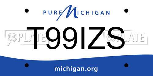 T99IZS Michigan License Plate
