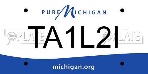 TA1L2I Michigan License Plate