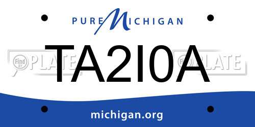TA2I0A Michigan License Plate