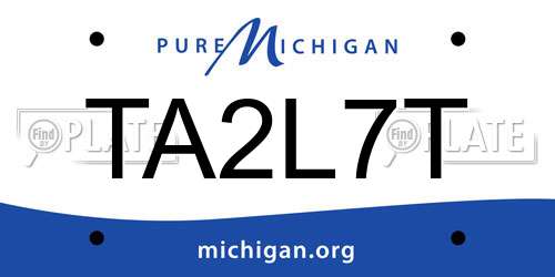 TA2L7T Michigan License Plate