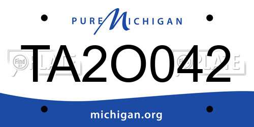 TA2O042 Michigan License Plate