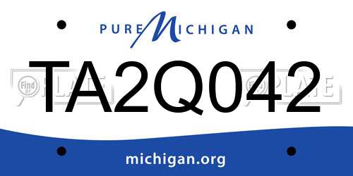 TA2Q042 Michigan License Plate