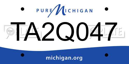 TA2Q047 Michigan License Plate
