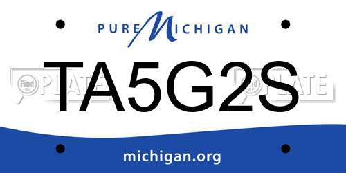 TA5G2S Michigan License Plate