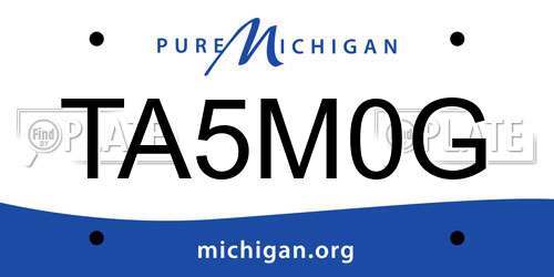 TA5M0G Michigan License Plate