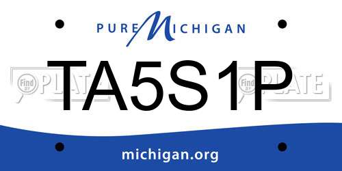 TA5S1P Michigan License Plate
