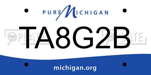 TA8G2B Michigan License Plate