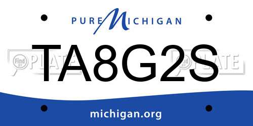TA8G2S Michigan License Plate