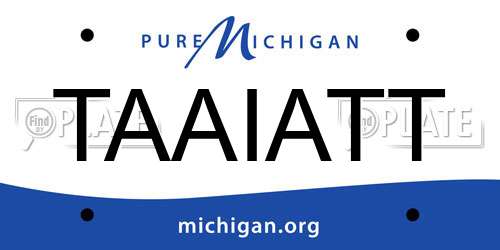 TAAIATT Michigan License Plate