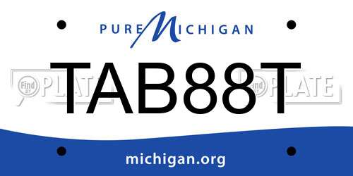 TAB88T Michigan License Plate
