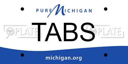 TABS Michigan License Plate