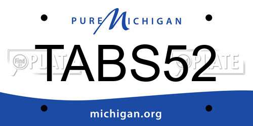 TABS52 Michigan License Plate