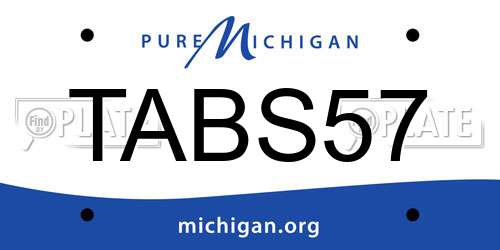 TABS57 Michigan License Plate