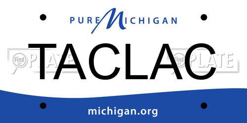 TACLAC Michigan License Plate