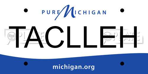 TACLLEH Michigan License Plate