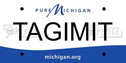TAGIMIT Michigan License Plate