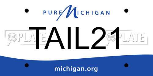 TAIL21 Michigan License Plate