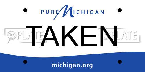 TAKEN Michigan License Plate